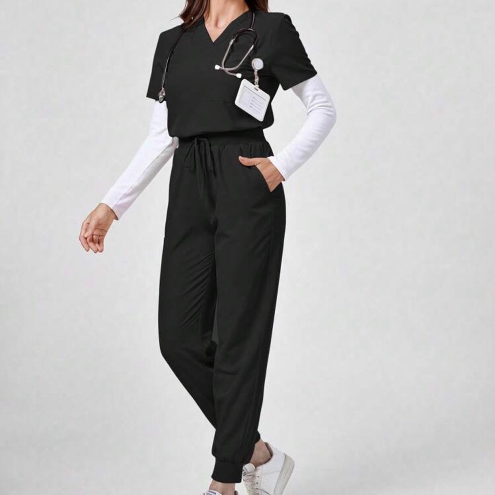 Black Women's Scrubs set